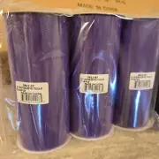 12 rolls of 6 inch by 25 yards - 300 Yards Purple Tulle Wedding, Mardi Gras