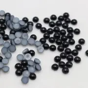 2000 Black Half Pearl Bead 4mm Flat Back Gem Scrapbook Craft