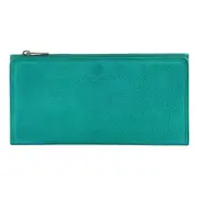 Pierre Cardin Genuine Ladies Leather Bi-Fold Wallet - Turquoise