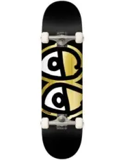 Krooked Eyes Foil Complete Skateboard Blk/Gold | 7.75"