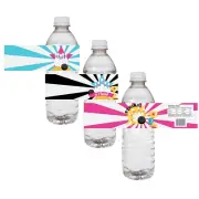 Girl Bowling Water Bottle Labels by - Kid Birthday Entertainment Sport Party Dr