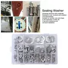 470Pcs Sealing Washer Aluminum Alloy Round Flat Washer Assortment Kit MFS