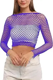 Lemon Girl Women Fishnet Crop Tops Lingerie Babydoll Chemise Top US 2-18