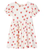 [Mini Rodini] Mini Rodini Ribbed-knit cotton-blend dress Y 10/11 white