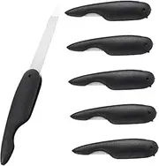 LOORGVEL 6Pcs Folding Nail Files Reusable Metal Nail Buffers for Manicure Portable Polishing Tools for Fingernails Dual Sided Design for Easy Nail Care and Travel