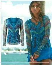 Nwt Lucky In Love Women Long Sleeve Mesh Tee Shirt Top w Cami M Medium