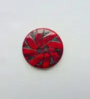 Red Swirl Carved Buttons 28mm (per 5 Buttons)