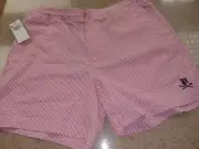 Polo Ralph Lauren Prepster Seersucker Size XL Pink & White Shorts NWT