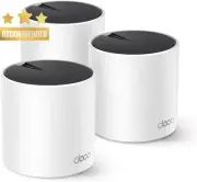 TP-Link Deco X55 Mesh WiFi 6 System AX3000 Whole Home WiFi Router 3-Pack