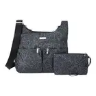 Baggallini (black/silver) Cross Over Crossbody with Rfid - Multi