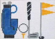 Golf Hand Painted Needlepoint Canvas