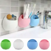 Toothbrush Holder Suction Cup Wall Mounted Stand Multifunction Storage Organizer