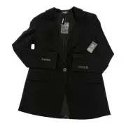 New Express Women's Editor Tailored Single Button Blazer in Black Size XS