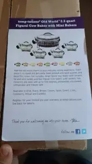 Temp-Tations Old World 2.5 Quart Digital Cow Baker W/ Mini Backers