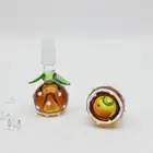 2pcs 14MM Flower Slide Bowl Pyrex Glass Bong Water Pipe Slide Replacement Part