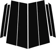 SILILAN 8Pcs Glossy Black Car Window Door Pillar Posts Trim B C Column Cover Stickers Decal for 2008 2020 2021 2022 Accessories