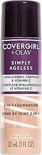 COVERGIRL+Olay Simply Ageless 3-in-1 Liquid Foundation, 60 Grams, Classic ivory