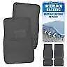 Interlock Carpet Car Floor Mats No-Slip Technology Front Rear Charcoal 4-PC (for: Isuzu)