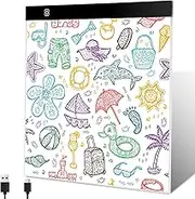 A3 LED Light Box Tracing Drawing Board Ultra Thin Portable Copy Board Light Tracing Box Rechargeable, USB Power LED Light Pad for Diamond Painting, Drawing, Sketching (Black, A3)