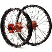 SM Pro/Excel A60 KTM EXC/EXC-F 03-23 21"/18" Black/Orange Wheel Set