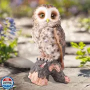 WONDER GARDEN Owl Statue Decor, Outdoor Resin Owl Figurine Sculpture for Home