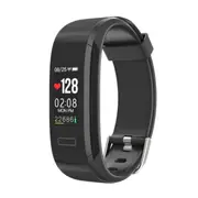 GT101 0.96inch Color Screen Heart Rate Monitor Fitness Tracker bluetooth Smart Wristband GUNBLACK COLOR