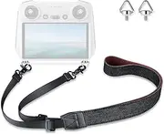 Lykus 2023 Lanyard/Neck Strap/Leash for DJI RC/DJI RC 2/RC Pro, Black Strap, Triangular Screws, Compatible with DJI Mini 3/Pro, Mavic 3/Classic/Cine, DJI Air 3, Brown,black