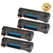 4 Black 83A CF283A Toner Cartridges For HP LaserJet Pro M127fn M127fw M125nw MFP