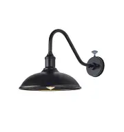 11 Inch Outdoor Gooseneck Barn Light Dusk to Dawn, Classic Black Galvanized +...