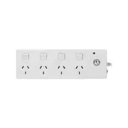 Click White 4 Outlet Switched Powerboard Surge Protect