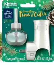 Glade PlugIns Refill Air Freshener Starter Kit Essential Oils Woodsy Earthy Pine