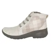 Bzees Womens Ankle Boots Kick Back Taupe Cushioned Insole Arch Support New 7m