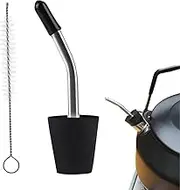 Pot Pour Spout | Liquor Pour Spout with Cleaning Brush | Versatile Kettle Attachments for Water Hot Chocolate Tea Liquor Beverage Drinks