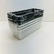 Idomy 6-Pack Plastic Storage Baskets/Bins, Rectangle