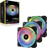 Corsair LL Series LL120 Dual Light Loop RGB LED PWM Fan 3 Fan Pack 120x120x25mm