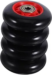 BESPORTBLE 4pcs Roller Wheel Universal Wheel Exercise Wheels Abdominal Wheel Running Machine Wheel Sliding Gate Roller Pulley for Weights Back Roller Wheel Workout Roller Ab Roller Black