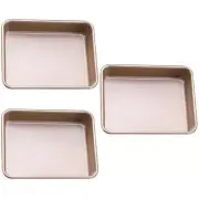 3 PCS Cake Mould Carbon Steel Pan Cupcake Bread Pans for Homemade