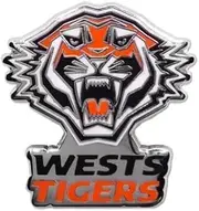 Wests Tigers NRL Rugby League Logo Metal Pin Badge