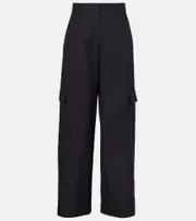 ['S Max Mara] 'S Max Mara Gloria high-rise cotton cargo pants UK 12 black