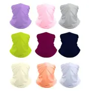 4 Piece Neck Gaiter Face Mask Balaclava Neckerchief Bandanna Headband Multi