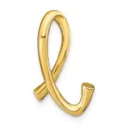 14K Polished Letter L Initial Slide Bracelet Necklace