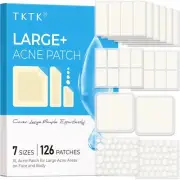 TKTK Large Pimple Patches for Face 7 Sizes XL Acne Patches Big Hydrocolloid B...