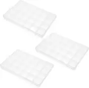 Abaodam 3Pcs Portable Fishing Tackle Organizer Storage Box with Dividers for Hooks Baits Accessories Lightweight and Durable Fishing for