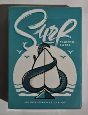 dario genuardi / kevin yu SURF PLAYING CARDS first edition blue NEW corner dings