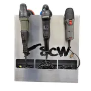 SCW TRIPLE 3 POLISHER RACK WALL MOUNTED HOLDER / BUFFER HOLDER DETAILING SHOP