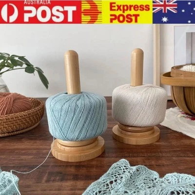 Wooden Yarn Spool Holder Travel-Friendly Design Portable Embroidery Thread