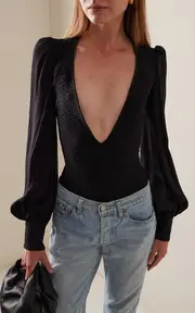 [FRANÇOISE] Exclusive Solange Ruffled Deadstock Jersey Bodysuit