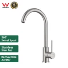 Kitchen Sink Mixer Taps Brushed Nickel Sink Tap Faucet Mixer Laundry Tap Swivel