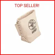Klein Tools 5416T Tool Bag, Bull-Pin and Bolt Pouch, No. 4 Canvas w/ Tunnel Conn