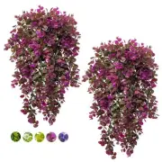 Vine Plant Fake 4 Pcs Ferns Plants Large Fuchsia Artificial Hanging Plants Wa...